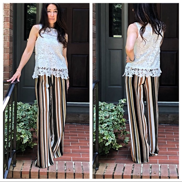 ✨LAST ONE ✨Multi striped wide leg pants - Picture 7 of 8